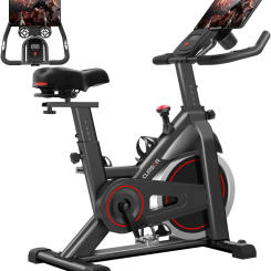 FITNESS Exercise Bike, Stationary Indoor Cycling Bike for Home Workout, Low Noise, Adjustable Handlebars, Extra Comfort Seat