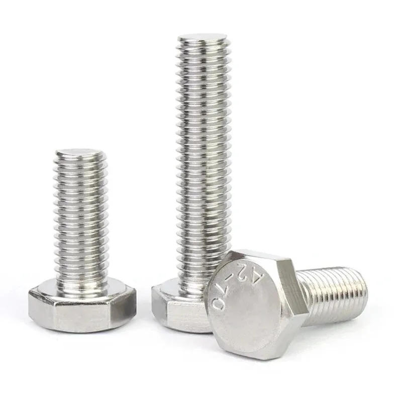 Description Picture 4 of item304 Stainless Steel External Hexagonal Screw Full Tooth Bolt M1.6 M2 M2.5 M3 M4