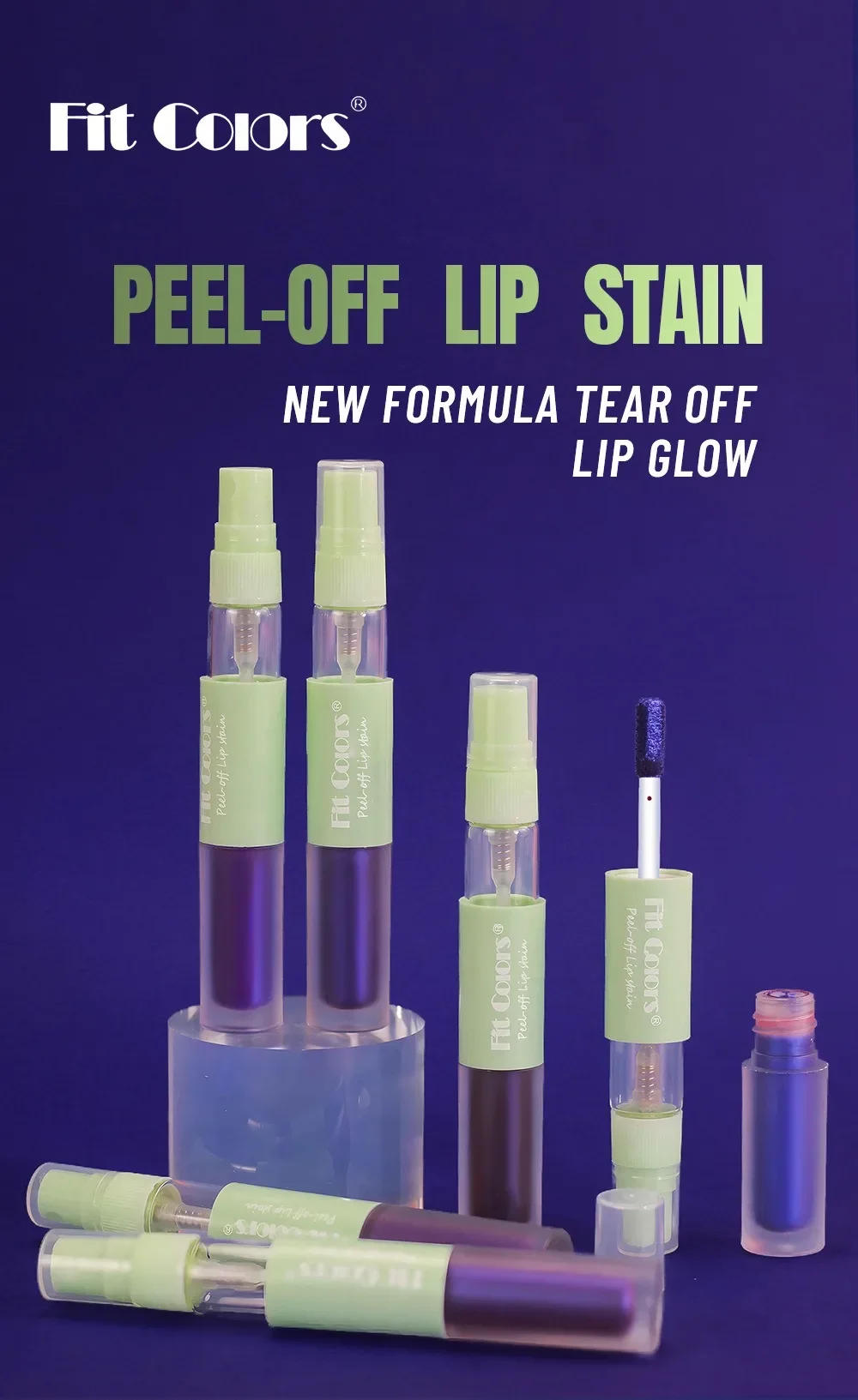 Description Picture 2 of item6-Color Spray Liquid Peel-off Lip Gloss Matte Mist Lipstick Waterproof Makeup Tattoo Mask Glaze Tear Contour Lip Stain Cosmetic