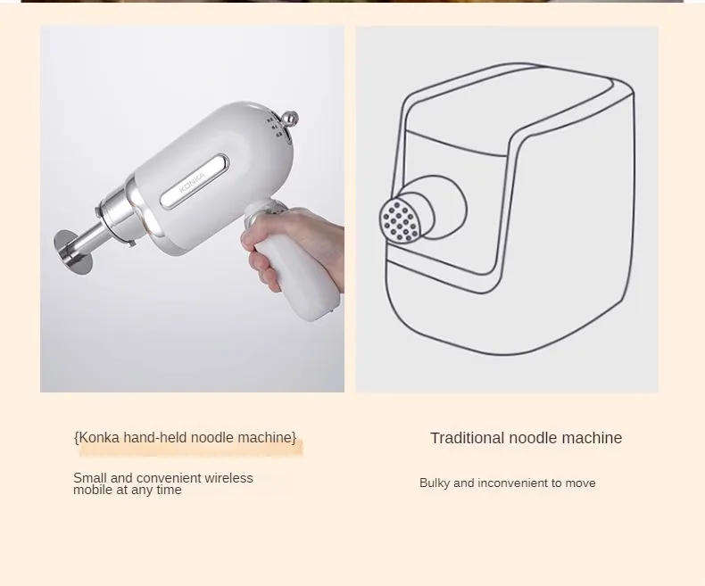 Description Picture 6 of itemHandheld Electric Noodle Maker Household Automatic Intelligent Noodle Press Pasta Machine Dough Roller Machine Home Appliance