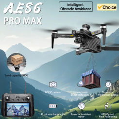 New AE86 PRO MAX 8K Drone with Camera 3-axis Gimbal FPV Wide Angle Dron Laser Obstacle Avoidance RC Airplane with Screen Kid Toy