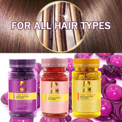50pcs Hair Vitamin Keratin Complex Oil Capsule Hair Serum Moroccan Treatment Oil for Dry Hair Nourishing Scalp Treatment