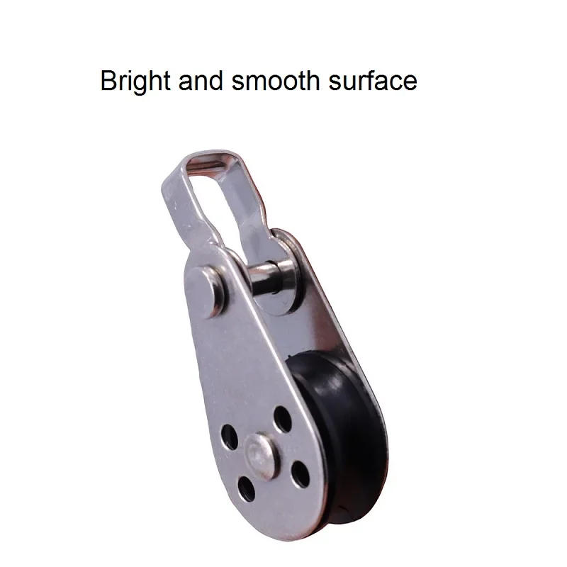 Description Picture 5 of item5PCS 316 Stainless Steel Pulley 60mm Wire Rope Crane Block Hanging Towing Wheel for 2mm To 8mm Metal Roller