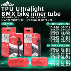 MOTSUV Road Bike TPU 24/35grams Inner Tube 16 Inches 1.20-1.75/1.95*2.5 BMX Ultra-light Durable Bicycle Tire Inner Tube Parts
