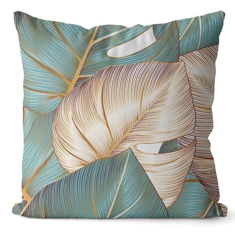 Description Picture 4 of itemLeaves Pattern Cushion Covers for Sofa Living Room Chair Waist Pillow Case Home Decoration Nordic Modern Pillow Covers