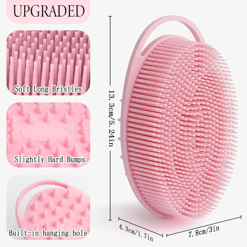Description Picture 2 of itemSilicone Body Scrubber Exfoliating Baby Shower Gentle SPA Massage Brush Cleanser for Body Wash Brush Back Scrubber Bath Tool HOT