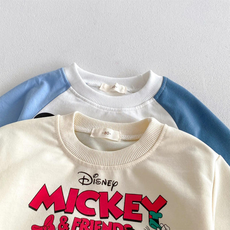 Description Picture 2 of itemMickey Hoodie Pants Two Piece Set For Boy Clothes Autumn Children Long Sleeve Sweatshirt Suit Toddler Loose Disney Tracksuits