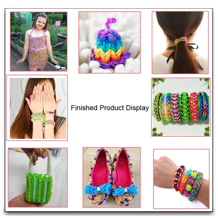 Description Picture 6 of itemRubber Band Loom Weaver Tool for DIY Elongated Knitting Machine Arts Crafts Weaving Bracelet Accessories Elastic Make Toys