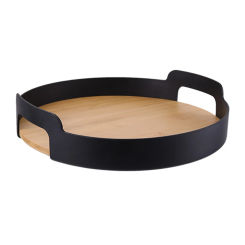 Dessert Stable Nordic Style Living Room Bamboo Tray For Serving Multifunctional Kitchen Plate Home Storage Fruit
