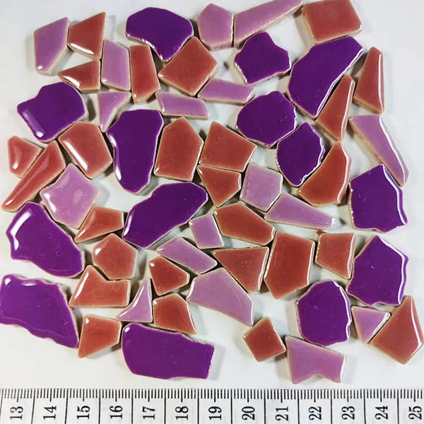 Description Picture 2 of item4.3oz/122g Polygon Porcelain Mosaic Tiles DIY Craft Ceramic Tile Mosaic Making Materials 1-4cm Length,1~4g/pc,3.5mm Thickness