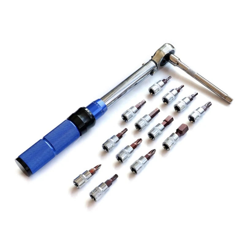 Description Picture 6 of item15pcs 1/4 Inch Drive Torque Wrench 2-25NM Bicycles Torque Tool Compatible for Road Mountain Bikes Motorcycle Maintenance