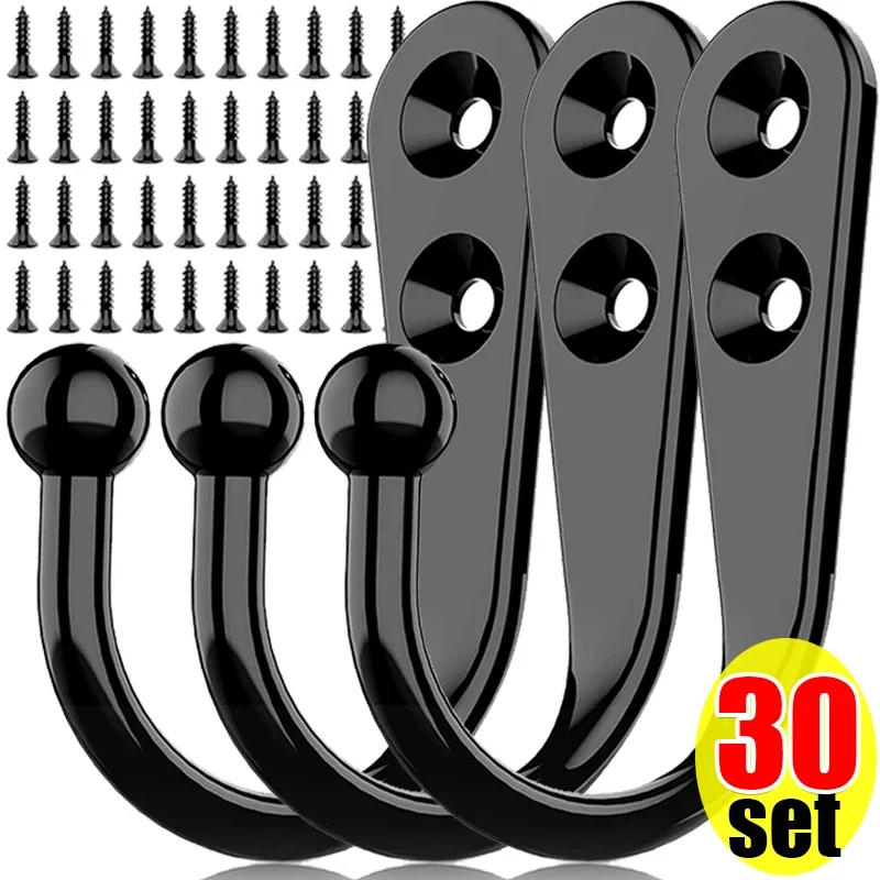 Description Picture 3 of item30/1set Alloy Hooks with Screws Wall Mounted Hanging Hangers for Coat Towel Bags Caps Hook Kitchen Bathroom Storage Rack Holders
