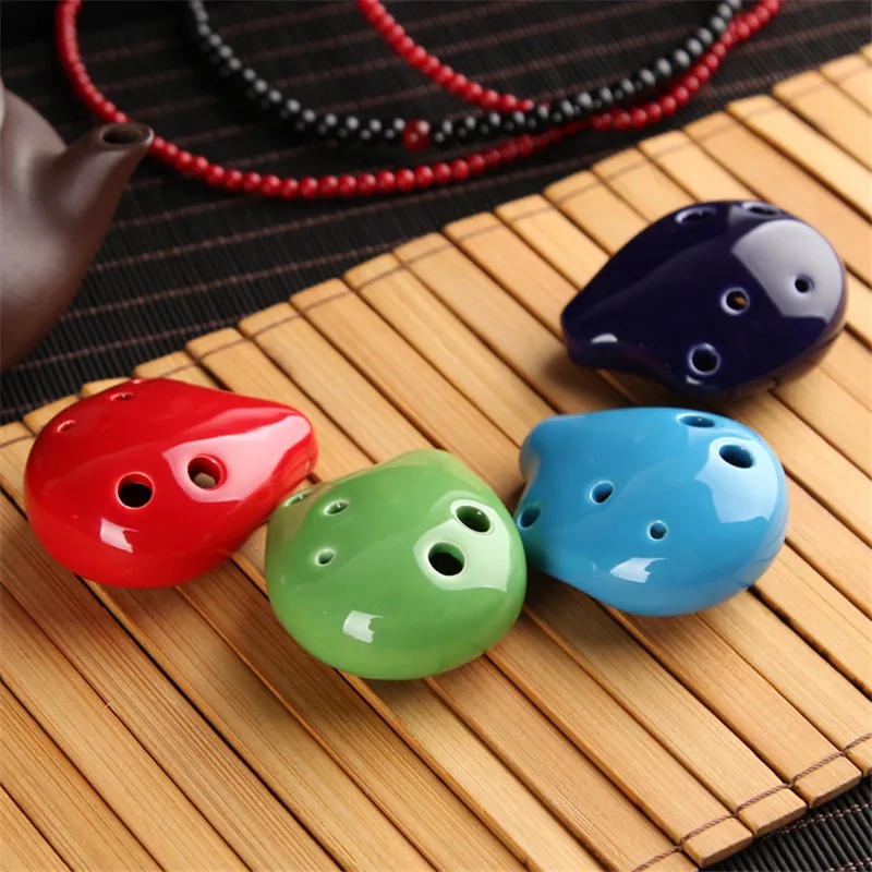 Description Picture 3 of item1 PCs Small Flute Color Ocarina Mini Instrument 6 Holes Musical Instruments for Children Soprano Kids Toys Woodwind Sports
