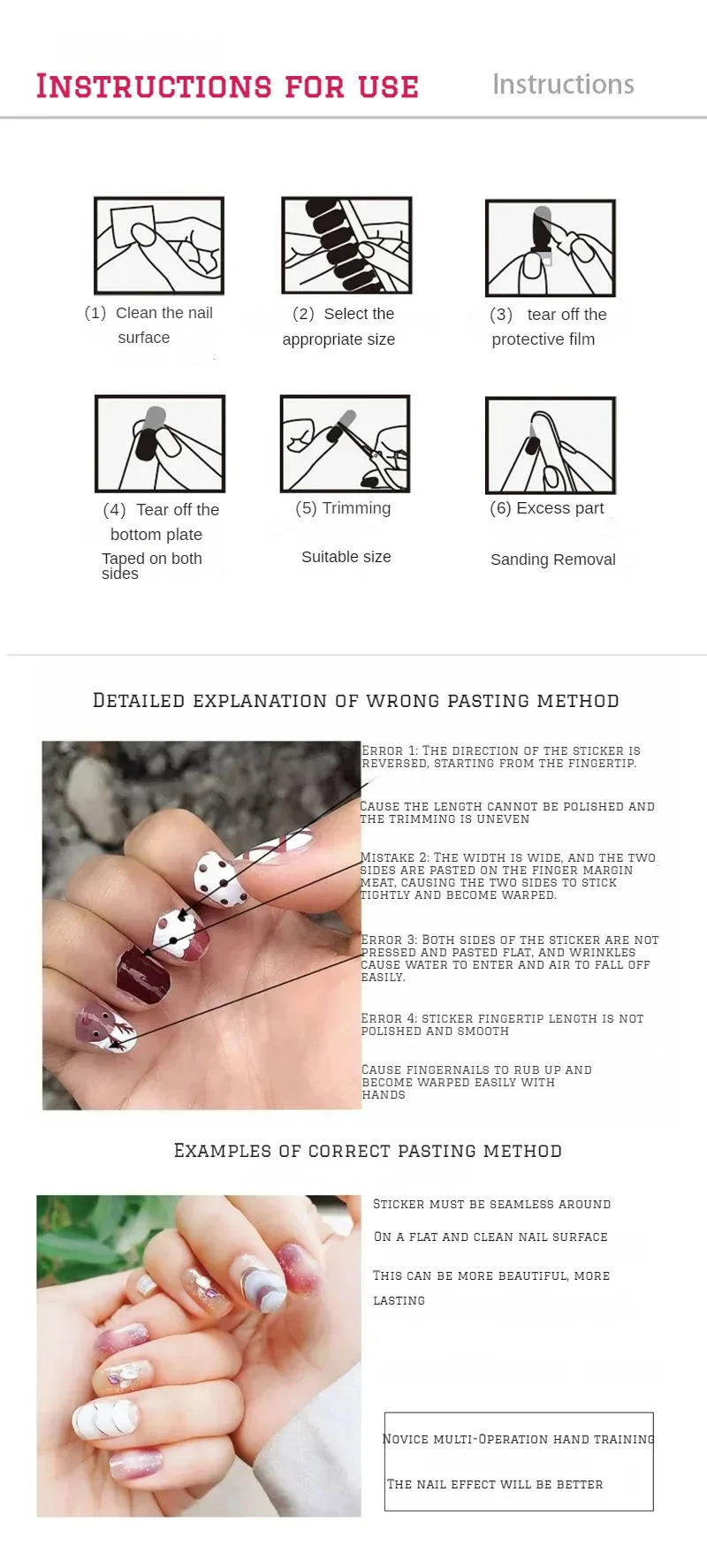 Description Picture 2 of itemSemi Cured Gel Nails Art Stickers Fashion Solid Color Manicure Decal UV LED Lamp Need Gel Nail Decals Nail Sticker Decoration