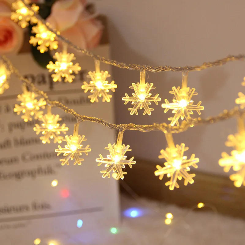 Description Picture 6 of itemSnowflake Lights String LED Festoon Light battery Christmas Tree Light Aesthetic Room Decoration Wedding Party New Year's Decor