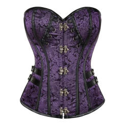 Steampunk Overbust Corset Retro Gothic Clothing Women Clubwear Bustiyer Corselet Waist Lace-up Medieval Corselet Top