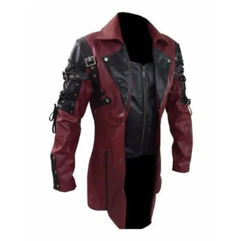 Leather Jacket Punk Biker Jacket Motorcycle