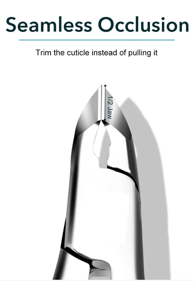 Description Picture 5 of item1Pcs Manicure Cuticle Nippers Spring Professional Cuticle Cutter Nail Clipper Trimmer Pedicure Pliers Cuticle Scissors