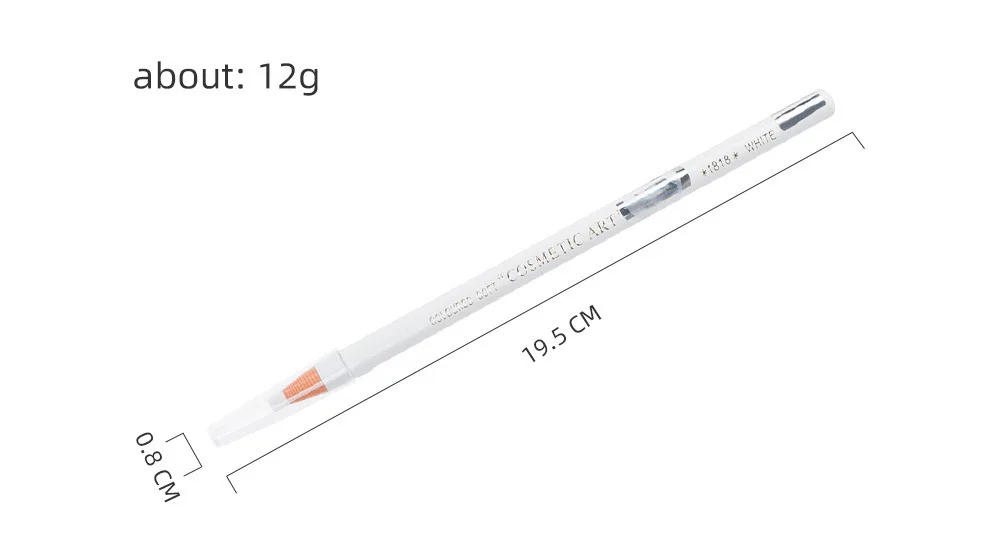 Description Picture 2 of item1pcs White Eyebrow Pencil Waterproof Microblading Peel-off Water-Resistant Eyebrow Eyeliner Eyeshadow Makeup Position Tools