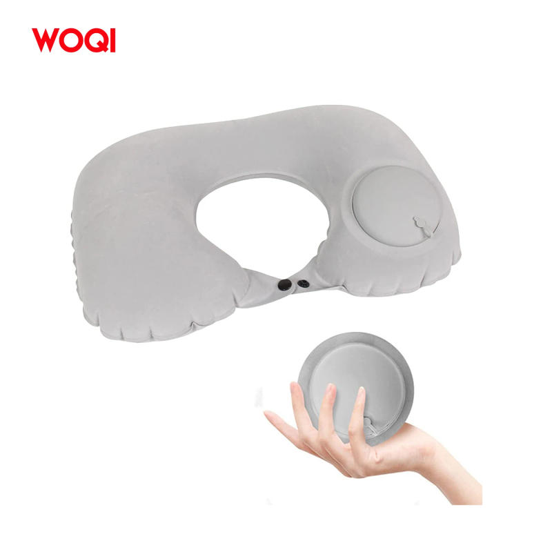 Description Picture 3 of item1pc Travel Pillows Airplanes Inflatable Super Light Portable Neck Pillow U-Shape Automatic Inflatable Cervical Vertebr Pillow