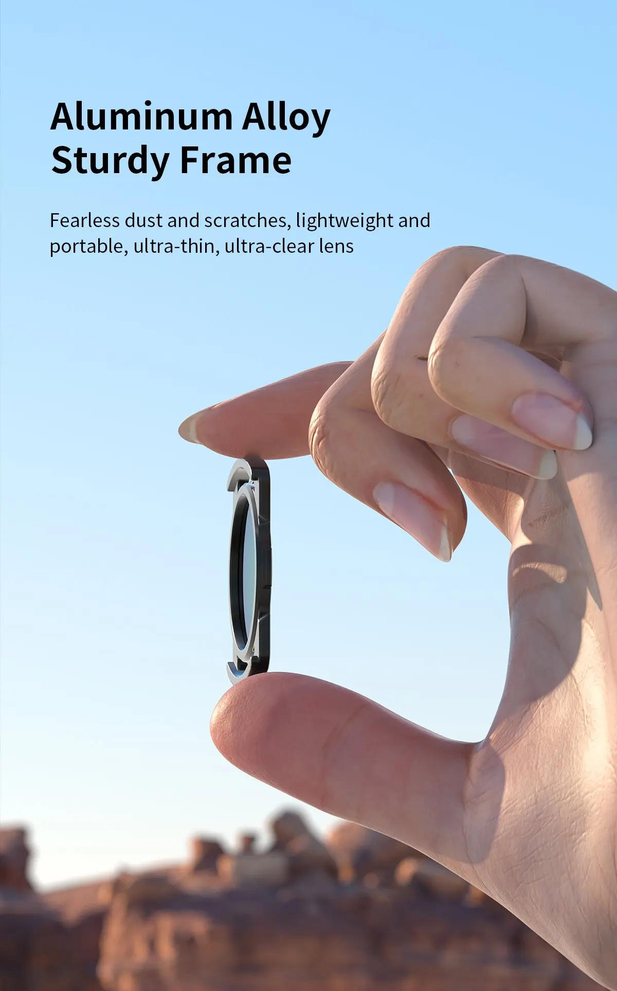 Description Picture 6 of itemGEPRC O3 Air Unit ND Filters lens ND8 ND16 ND32 CPL Lens Filter Set Aluminium Alloy Frame for O3 Air Black Action Camera CPL Len