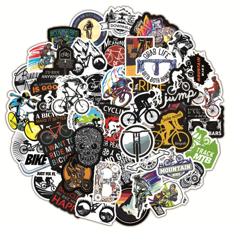 Description Picture 3 of item50pcs Bicycle Sticker Frame Protection PVC Waterproof Road MTB Bike Decal Sticker for DIY Laptop PC Phone Skateboard Luggage