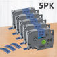 5PK Black on Blue