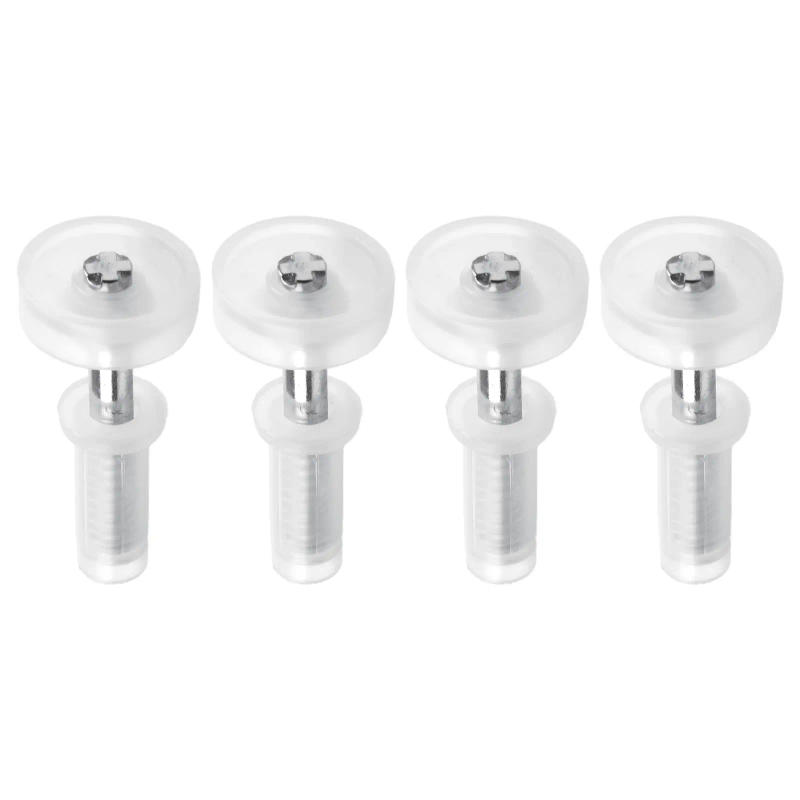 Description Picture 4 of item4PCS Top Guide Wheel Pivot Hinge Plastic Repair Parts Rust-resistant White Hardware Bifold Cabinet Door Closets