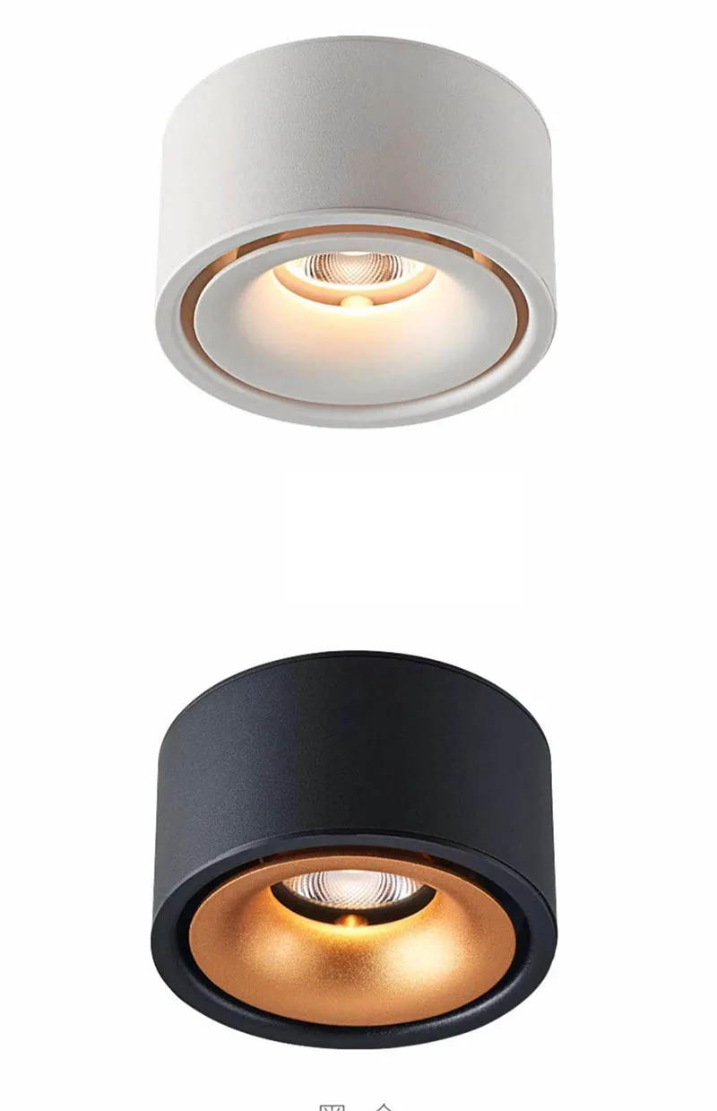 Description Picture 6 of itemDimmable LED Surface Mounted Downlight COB Spotlight Ceiling Light 7W 10W 12W 15W Round Surface Mounted Downlight 110V 220V