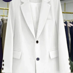 Women's Coats 2024 Spring Autumn New Slim Fit Solid Long Sleeve Single Breasted Blazer Korean Fashion Leisure Women Blazers