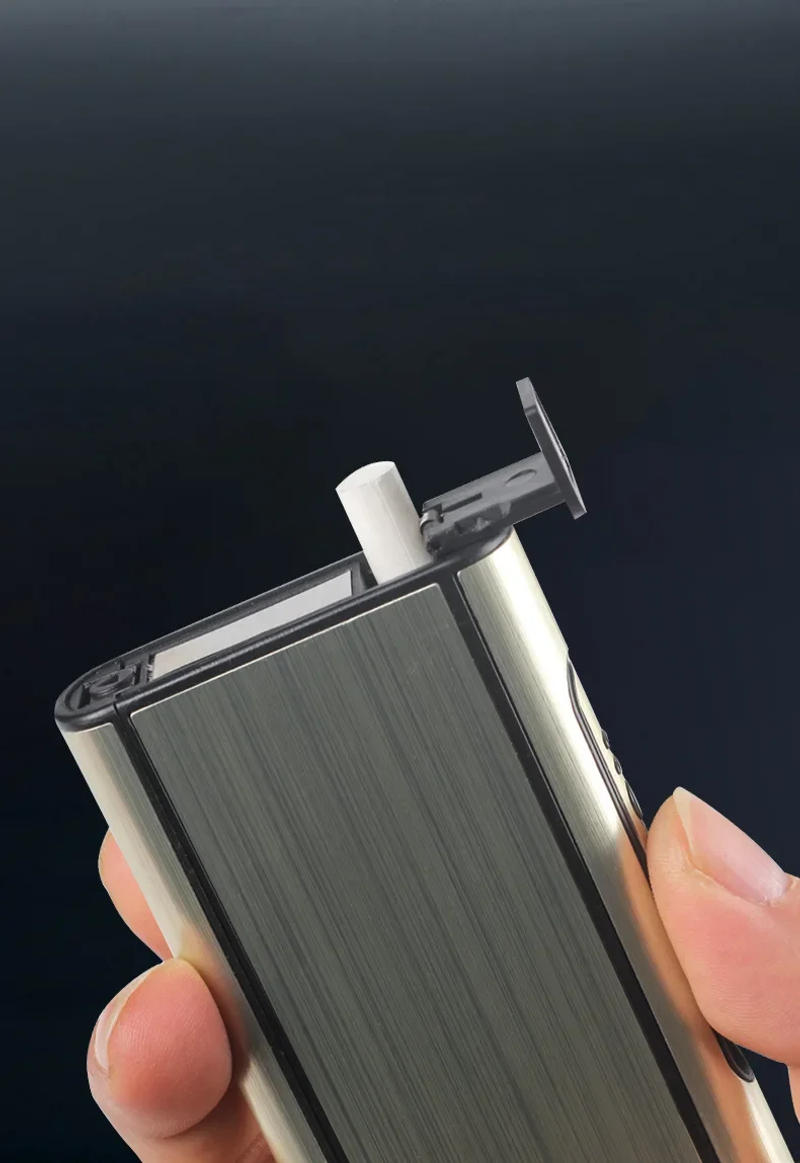 Description Picture 2 of itemSMO Aluminum Portable Automatic Cigarette Case 10 Capacity Pop-up Waterproof Tobacco Box Smoking Accessories Men Gadgets