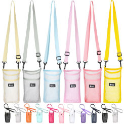 1PC Portable Sport Water Bottle Cover Mesh Sleeve Bag Case Pouch Bottles Cup Pouch Camping Drinkware Accessories
