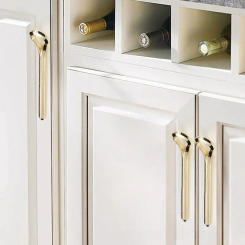 European Light Luxury Zinc Alloy Gold Gray Furniture Handle Cabinet Wardrobe Drawer Kitchen Cupboard Brass Door Pull Up Bar Knob