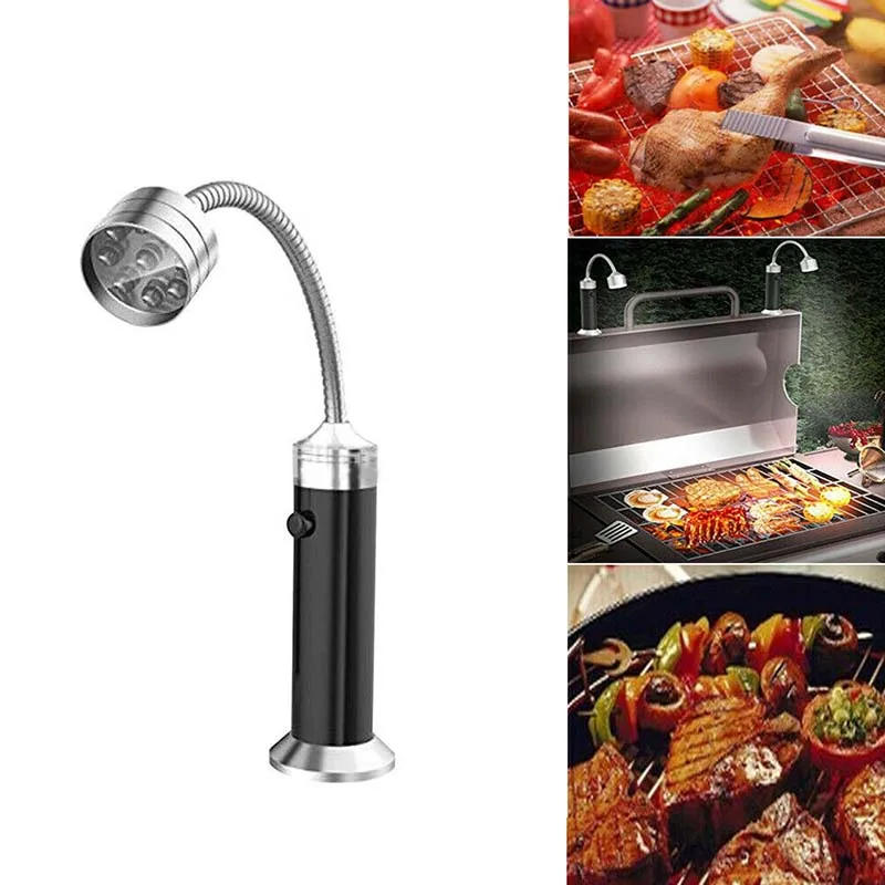 Description Picture 4 of item1pc 9 LED Flashlight BBQ Grill Light Outdoor Super Bright Magnetic Base Barbecue Lights Soft Tube Torch Lighting Lamp