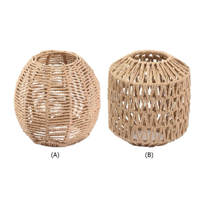 Description Picture 6 of itemSimulated Rattan Lamp Cover Vintage Chandelier Lamp Shade Handmade Woven Lamp Shade for Living Room Bedroom Hotel Restaurant
