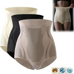 1Pcs Ice Silk Ion Fiber Repair Shaping Device Women High Waist Shaping Shorts Tummy Control Butt Shorts Fiber Restoration Shaper
