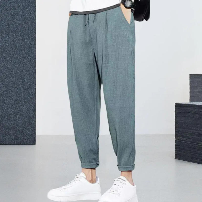 Description Picture 4 of itemMen Drawstring Pants Men's Quick-drying Harem Pants with Elastic Waist Ankle-banded Design for Gym Training Jogging Lightweight