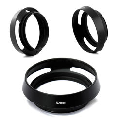 50pcs/lot  Camera Vented Metal Lens Hood 37mm 39mm 40.5mm 43mm 46mm 49mm 52 mm 55mm 58mm 62mm 67mm 72mm 77 Screw Mount Sunshade