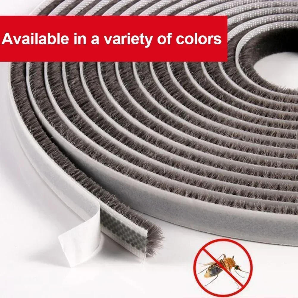 Description Picture 5 of item10m Self Adhesive Brush Strip Door Window Weather Stripping Sliding Door Sound Insulation Dust Sealing Strip Anti Bug Seal Tape