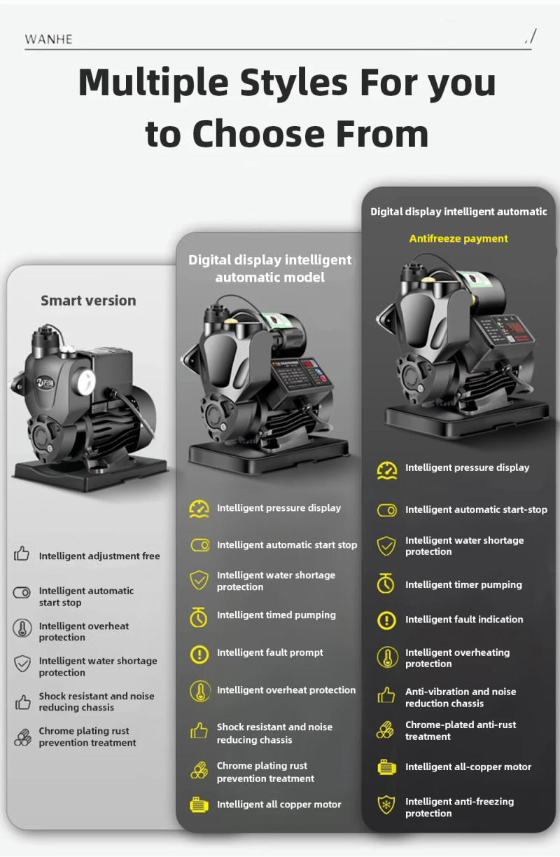 Description Picture 5 of item220V Digital Display Booster Pump Automatic Tap Water Pump Pressurized Pump Mini Self-priming Pump (with a European Plug)
