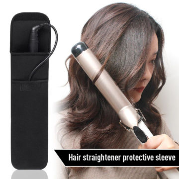Hair Straightener Heat-Resistant Storage Bag Durable Curling Iron Carrying Case Travel Portable Organizer for Hair Flat Iron