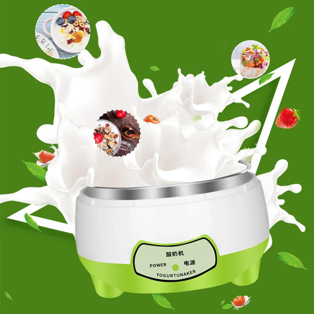 Description Picture 3 of itemYogurt Maker Mini Automatic Yogurt Machine Household DIY Yogurt Tools Kitchen Appliances Stainless Steel Tank Pink 220V