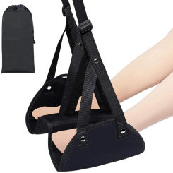 Office Pain Relief Foot Hammock Travel Foam Flight Airplane Carry-on Adjustable Pillows Portable Footrest Leg Hammock Folding