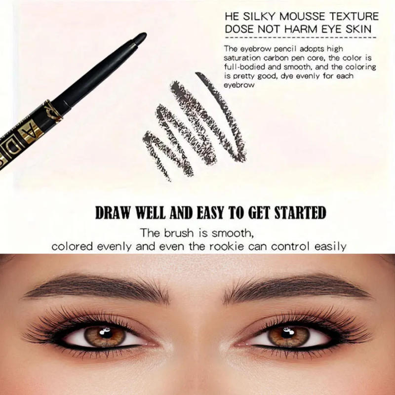 Description Picture 4 of item3pcs Black Eyeliner Pencils -Waterproof, Sweatproof & Smudge-Proofwith Easy Twist Application for Flawless Eye Makeup