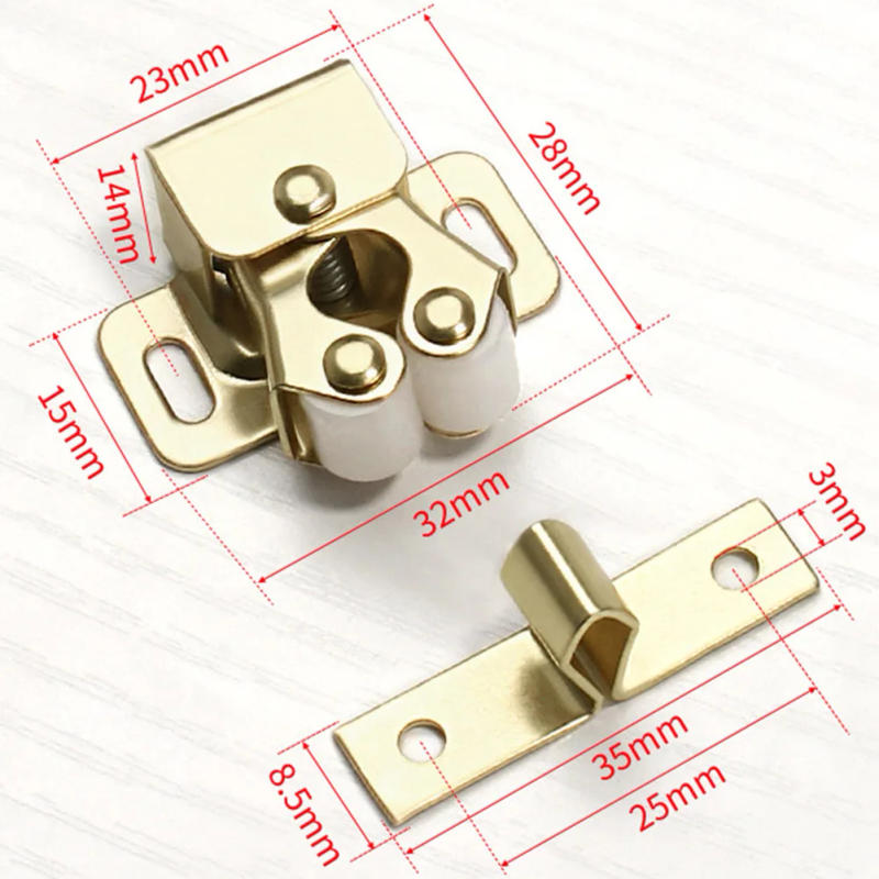 Description Picture 5 of itemDoor Close Latch Catch Cupboard Caravan Double For Motorhomes Gripper Hardware Home Lock Replacement Roller Stainless Steel 2pcs