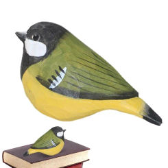 Wooden Birds Cute Wooden Sparrow Bird Ornaments Garden Sculptures & Statues Outdoor Animal Figurines And Home Decor For Backyard