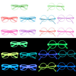 5Pcs Light Up LED Glasses Colors Glow Glasses Glow in The Dark Birthday Party Supplies Neon Party Favors for Kids Adults