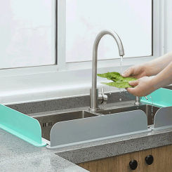 1PC Extra Long Silicone Kitchen Sink Splash Guard Waterproof Anti Splatter Screen for Washing Basin Anti Water Spill Board