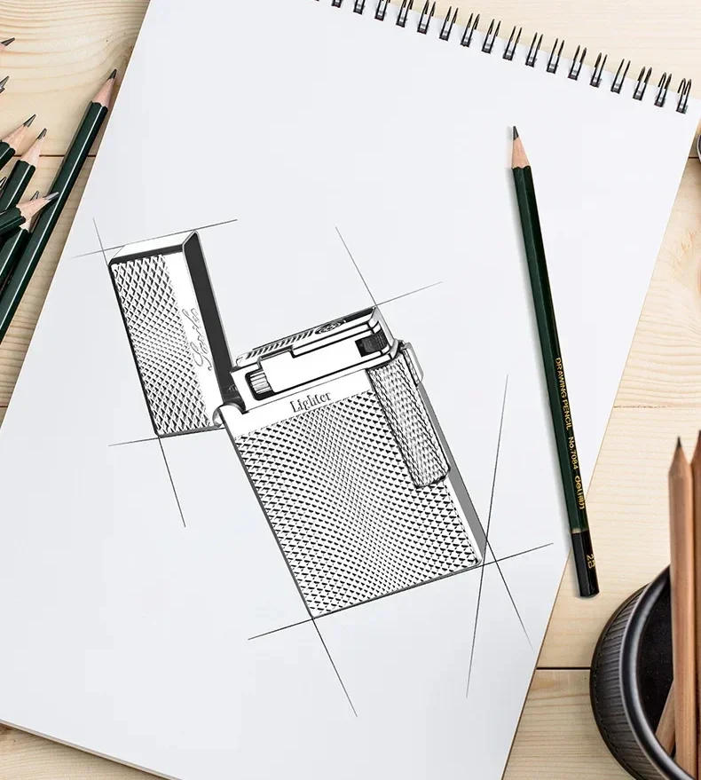 Description Picture 3 of itemMetal Windproof Torch Gas Lighter Double Flame Butane Lighter Smoking Accessory  Gadgets for Men Gift Cigarette Lighter