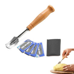 Baking Tools Accessories for kitchens Bread cutting tools with wooden handles for bakers with knives with 5 baking parts